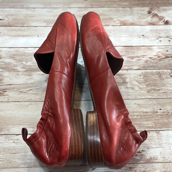 abeo Biosystem Jean II Red leather Flats Size 8N - Picture 5 of 11